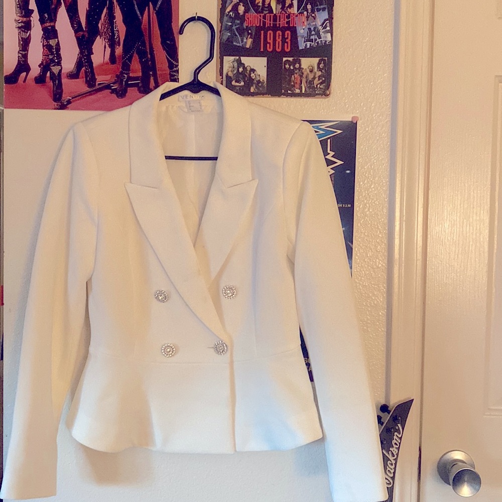 VENUS 🤍 WHITE HOT ROCKSTAR DIAMOND BLAZER